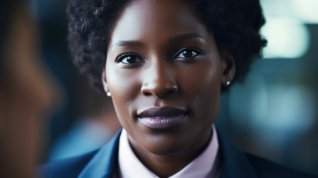 a close-up of a womanの素材