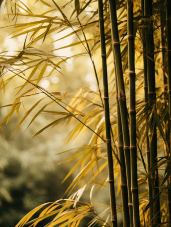 a group of bamboo treesの素材