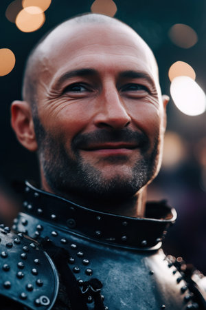 a man in a leather armorの素材