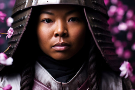 a woman wearing a helmetの素材