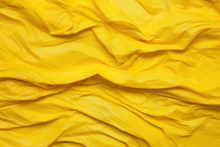 a yellow fabric with foldsの素材
