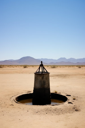 a water well in a desertの素材