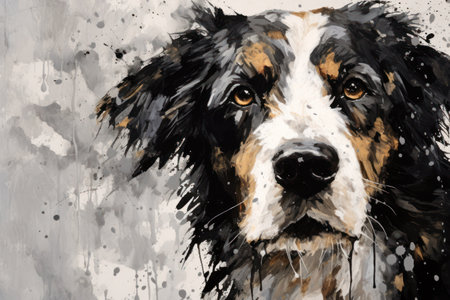 a painting of a dogの素材