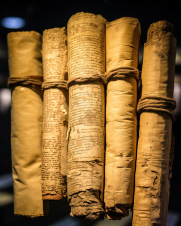 a group of rolled up scrollsの素材