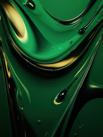 a green and gold liquidの素材
