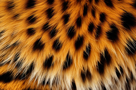 Close-up of a tiger fur texture. Abstract background and texture for design.の素材