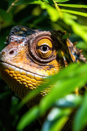 a close up of a lizardの素材