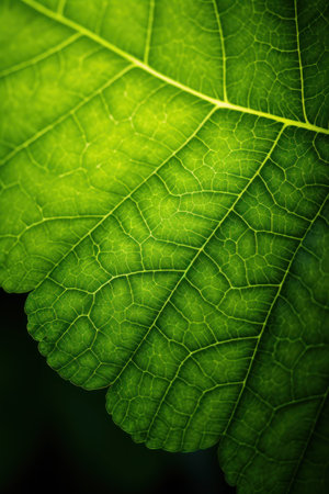 close up of a green leafの素材