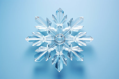 a close up of a snowflakeの素材