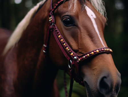 a close up of a horseの素材