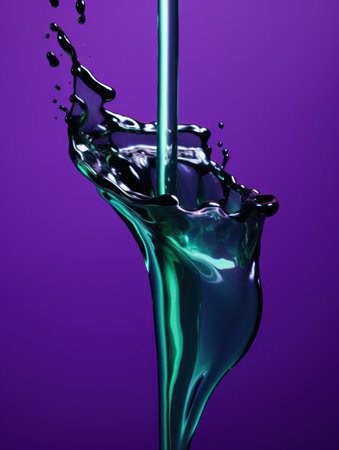 a liquid splashing out of a liquidの素材