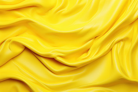 a yellow fabric with foldsの素材