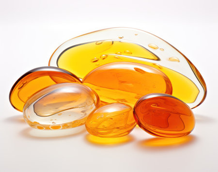 a group of yellow and orange stonesの素材