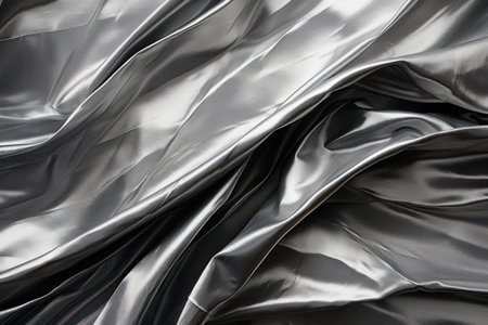 a close up of a silver fabricの素材