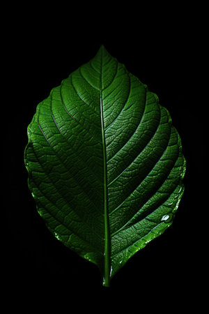 a close up of a leafの素材