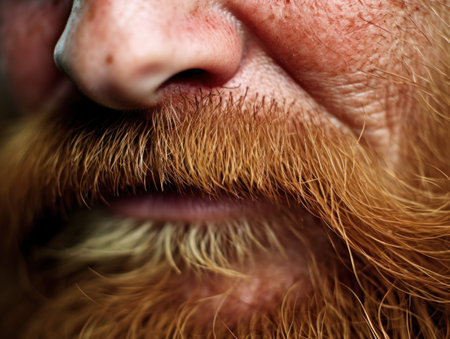 a close up of a man's faceの素材