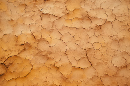 a close up of a cracked groundの素材