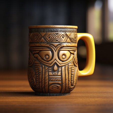 a close up of a mugの素材