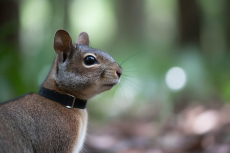 a squirrel with a black collarの素材