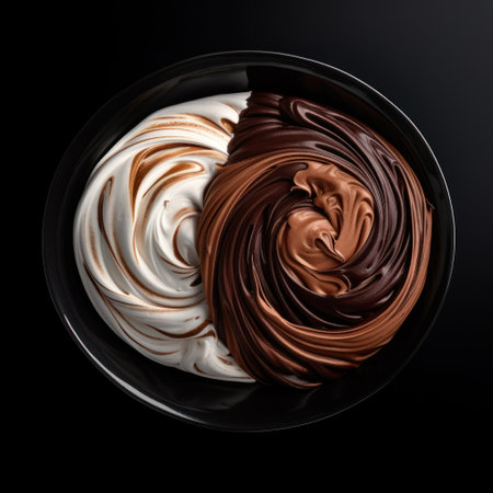 a bowl of food on a black backgroundの素材