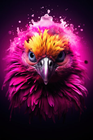 a close up of a birdの素材