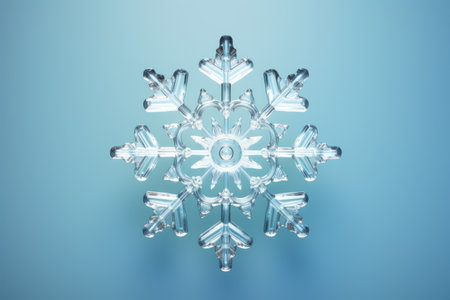 a snowflake on a blue backgroundの素材