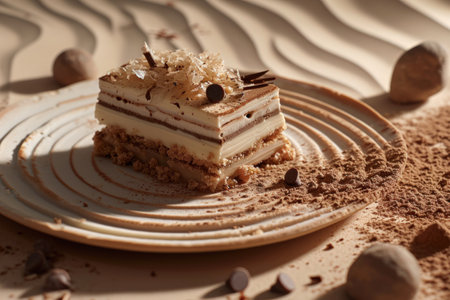 a piece of cake on a plateの素材