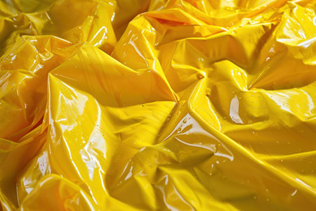 a yellow plastic wrapの素材