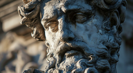 a statue of a bearded manの素材
