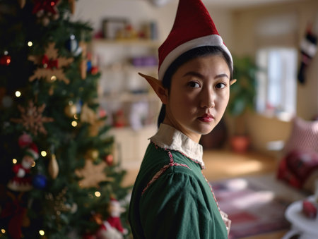 a woman in a garmentの素材