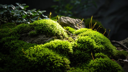 a close up of mossの素材