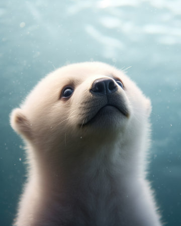 a close up of a baby sealの素材