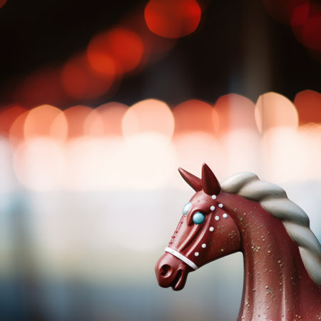 a close up of a toy horseの素材