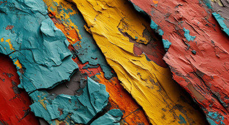 a close up of a cracked surfaceの素材