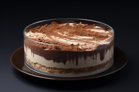 a dessert on a plateの素材