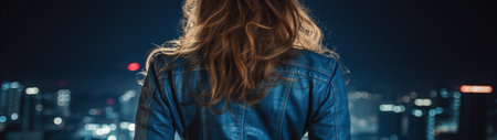 the back of a woman's hairの素材