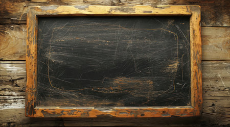 a blackboard with a wooden frameの素材