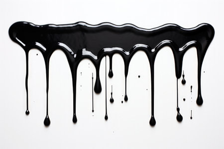 a black paint dripping downの素材