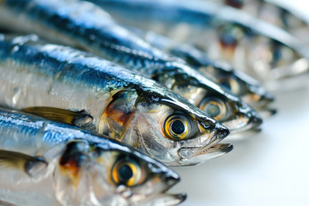 a group of fish with one eye openの素材