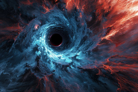 a black hole in spaceの素材