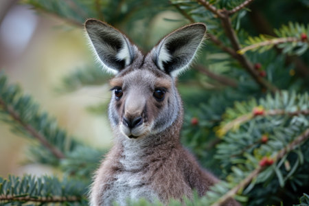 a kangaroo in a treeの素材