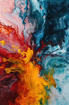 a colorful paint splashingの素材