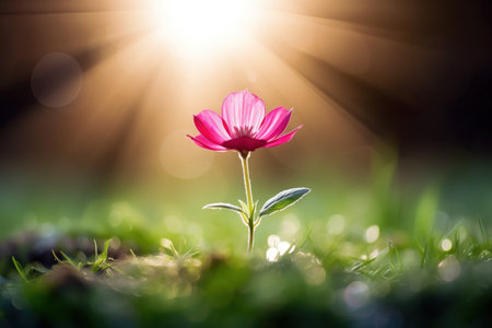a close up of a flowerの素材