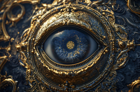 a close up of an eyeの素材