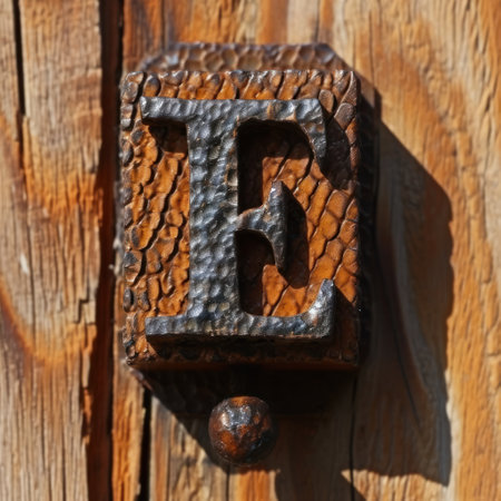 a letter on a wood surfaceの素材