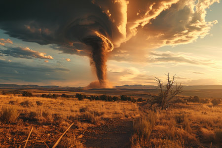 a tornado in the desertの素材