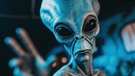 a close up of a alienの素材