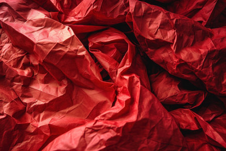 a red crumpled paperの素材