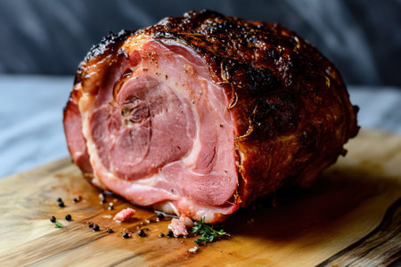 a piece of meat on a cutting boardの素材