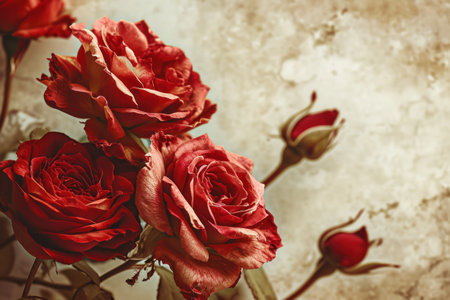 a group of red rosesの素材